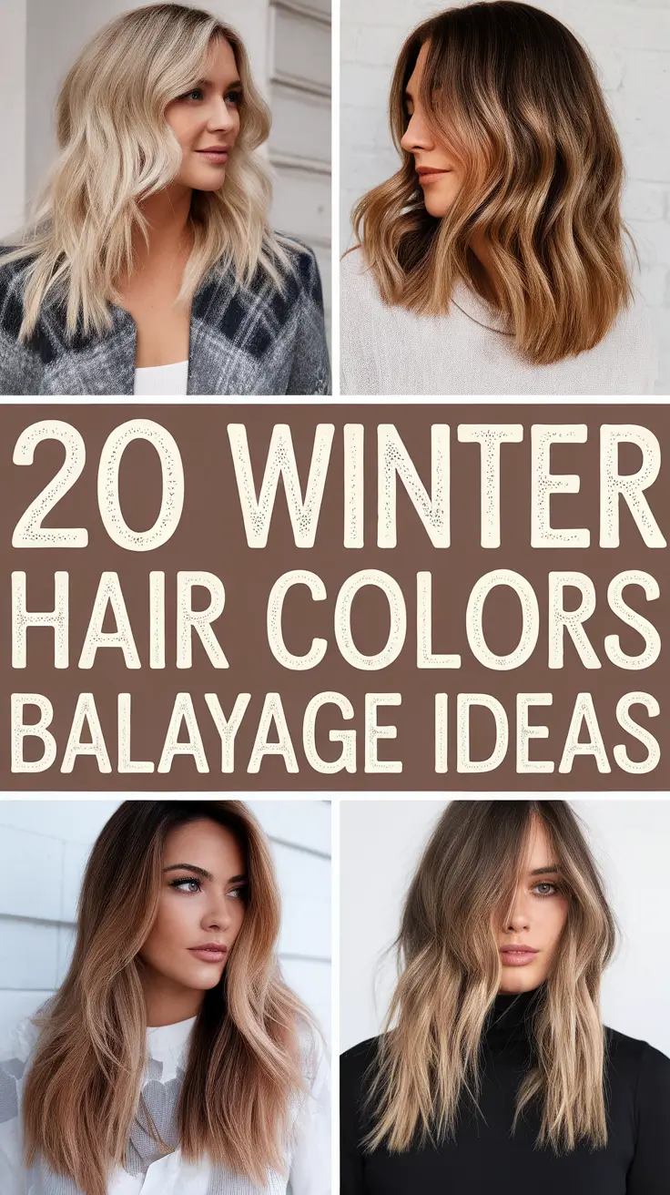 Winter Hair Colors Balayage Ideas 2025–2026: Bright, Brunette & Blond Shades You’ll Fall in Love With