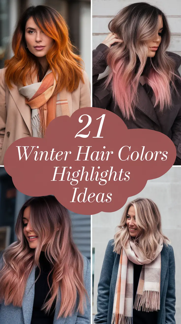 Winter Hair Colors & Highlights Ideas 2025–2026: From Cool Blondes to Chocolate Brown Brunettes