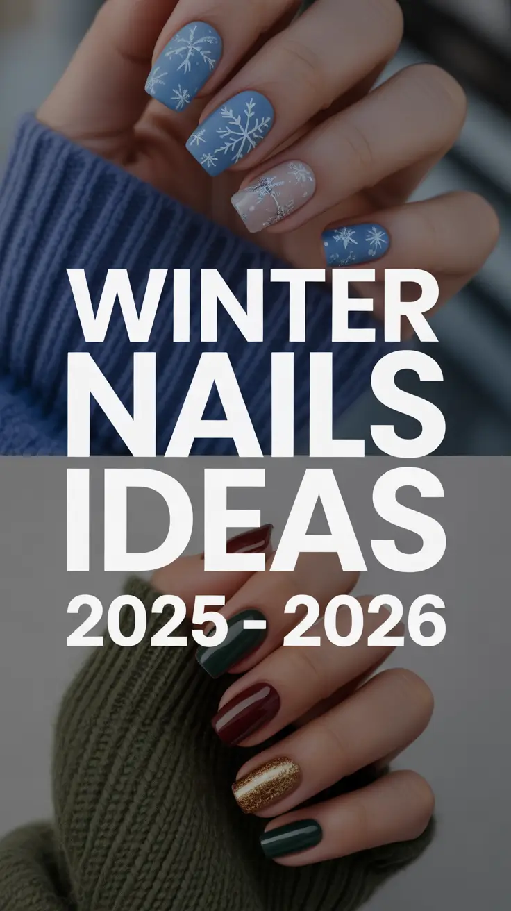 Winter Nails Ideas 2025–2026: Chic Designs, Trendy Colors & Sparkly Art Inspo
