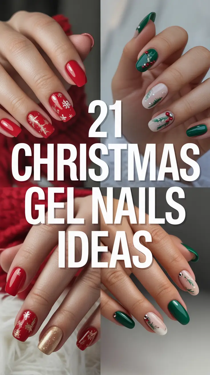 Christmas Gel Nails Ideas 2025: Classy, Cute & Easy Winter Designs to Try This Season