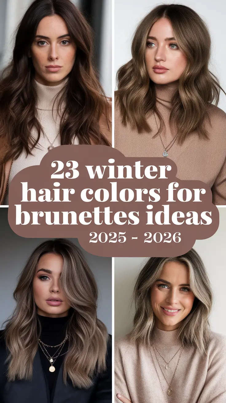 Winter Hair Colors for Brunettes Ideas 2025–2026: Warm Browns, Balayage, and Dark Chocolate Trends