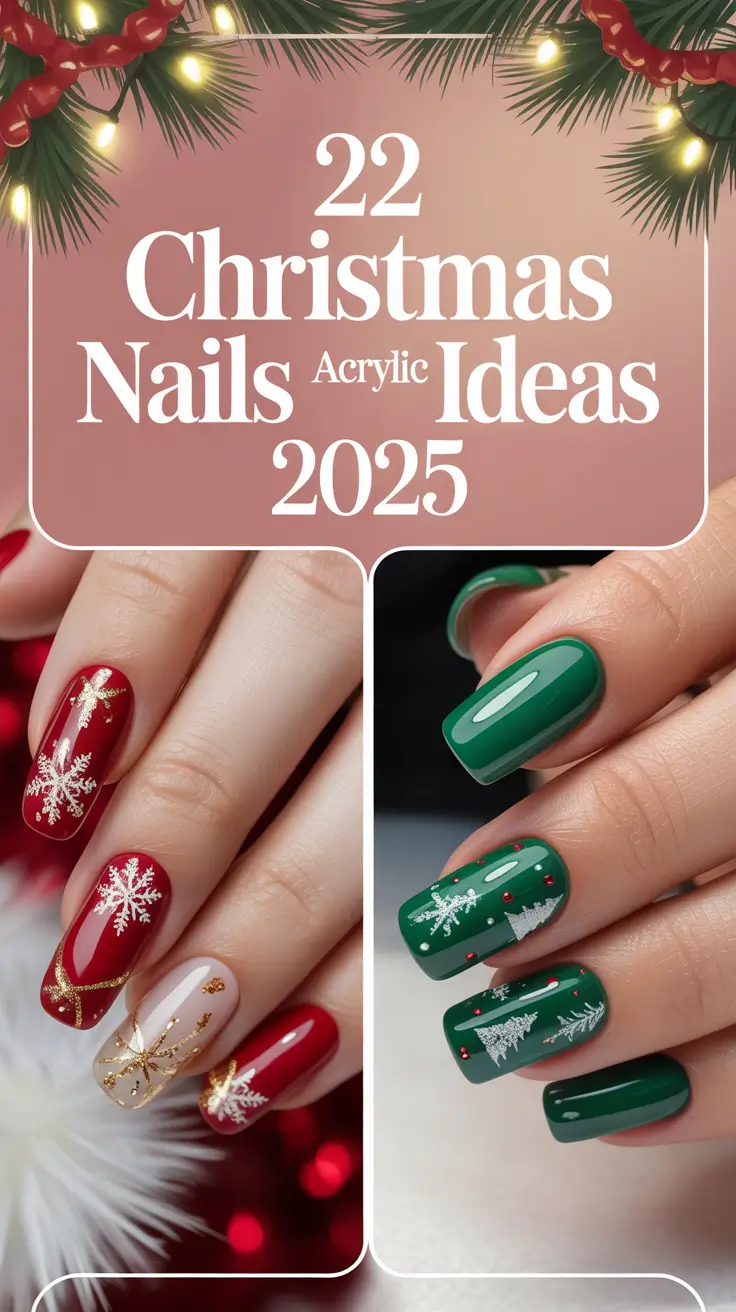 Christmas Nails Acrylic Ideas 2025: Cute, Trendy & Winter-Perfect Looks You’ll Want to Try