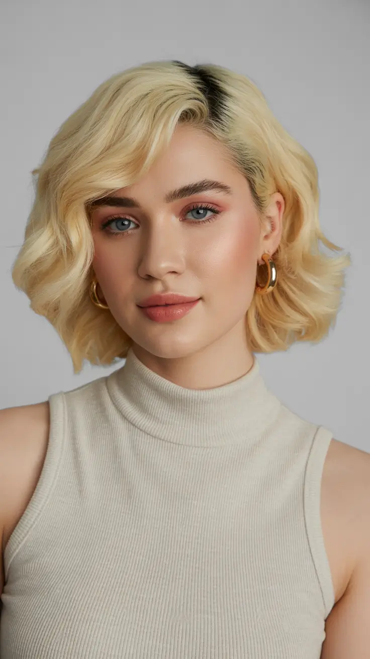 Short Haircuts for Winter 2025-2026 Golden Wavy Bob