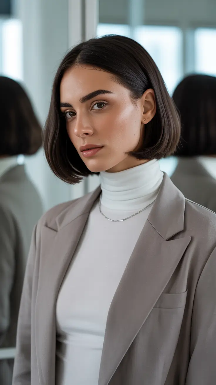 Short Haircuts for Winter 2025-2026 Refined Blunt Bob