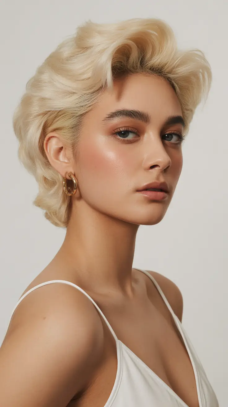 Short Haircuts for Winter 2025-2026 Voluminous Platinum Shag