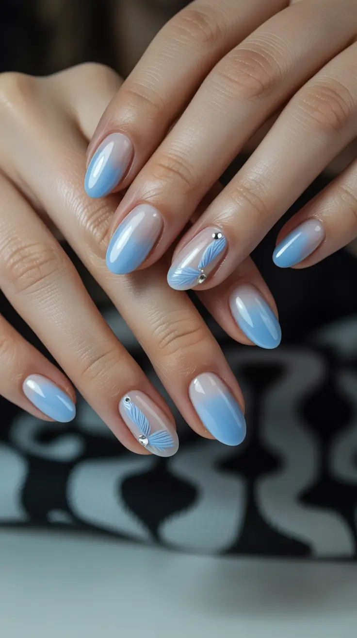 Simple Winter Nails 2025–2026 Powder Blue Serenity