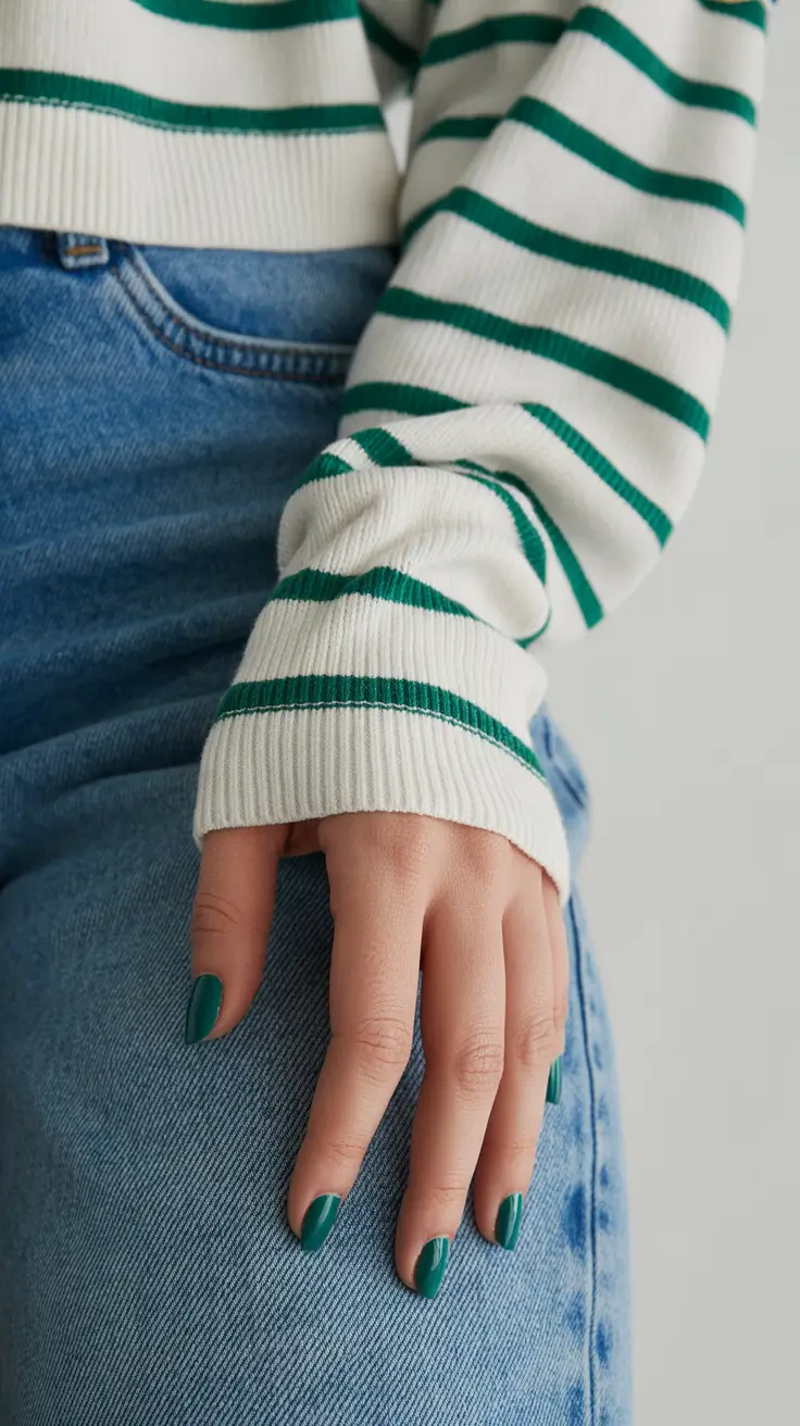 Simple Winter Nails 2025–2026 Evergreen Simplicity