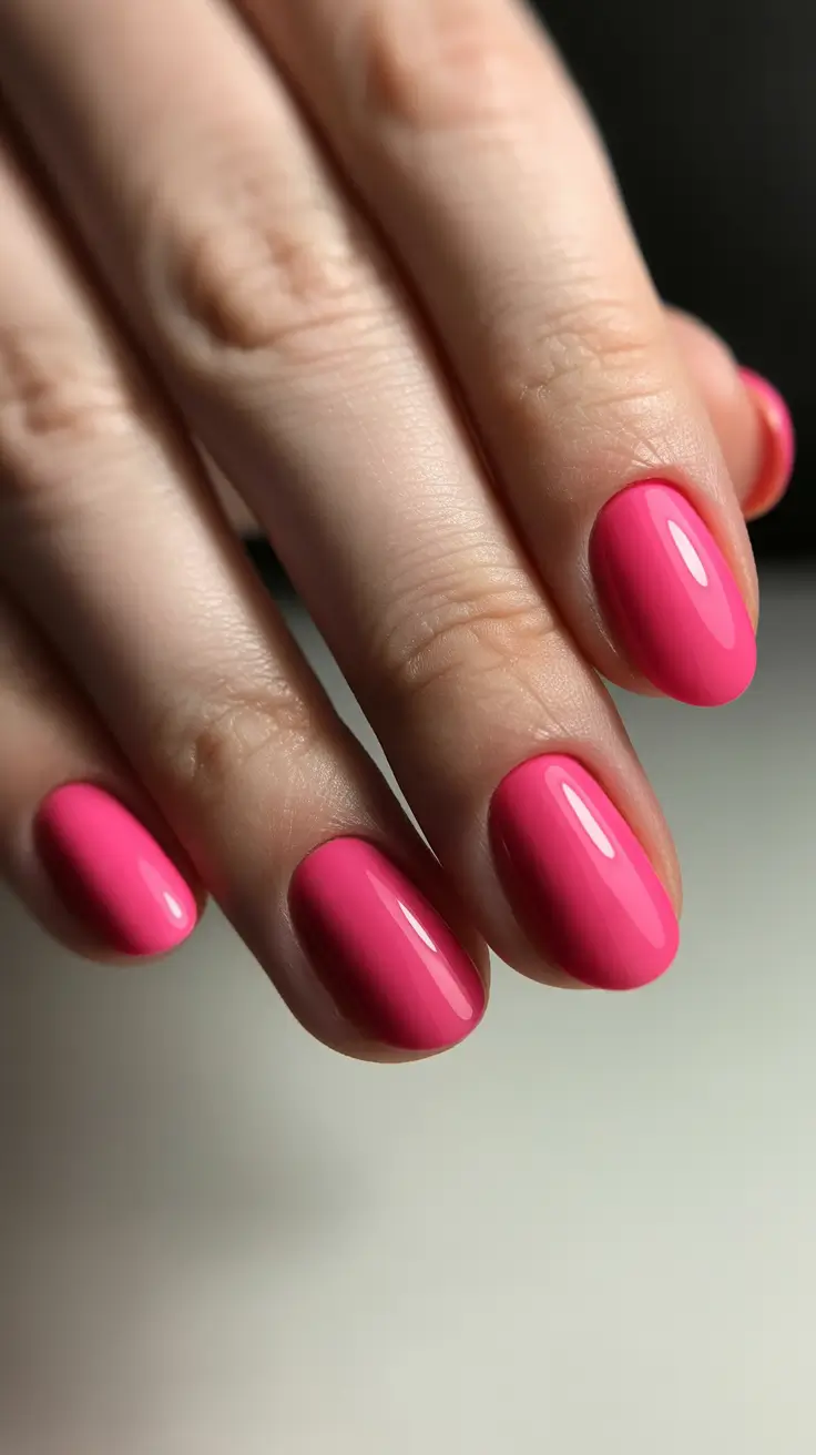 Simple Winter Nails 2025–2026 Hot Bubblegum Pop