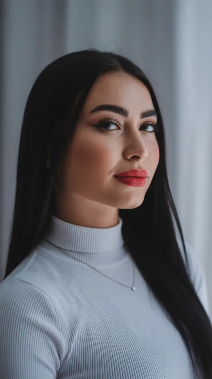 Winter 2025-2026 Haircuts and Color Ideas Midnight Straight Elegance