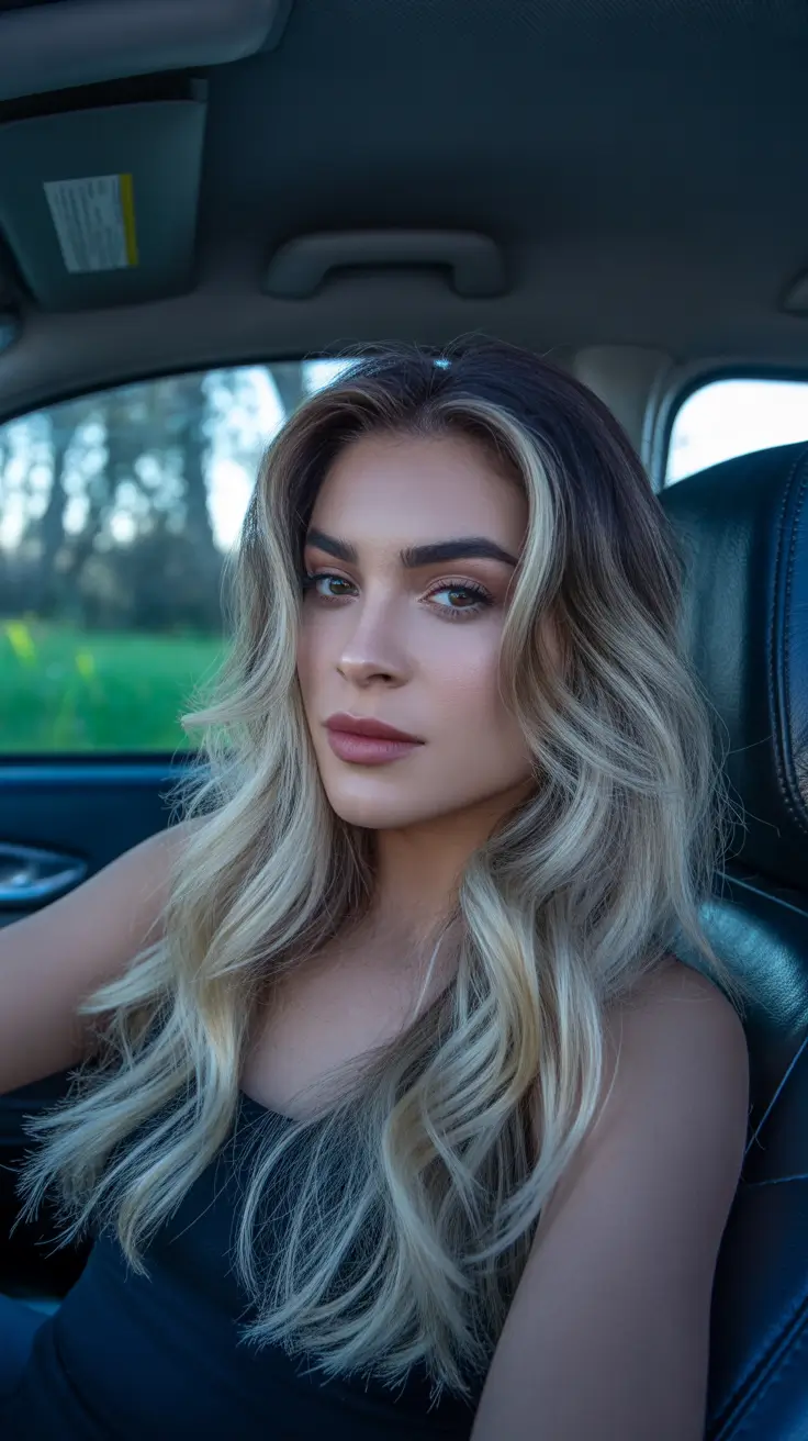 Winter 2025-2026 Haircuts and Color Ideas Frosted Blonde Balayage with Airy Layers