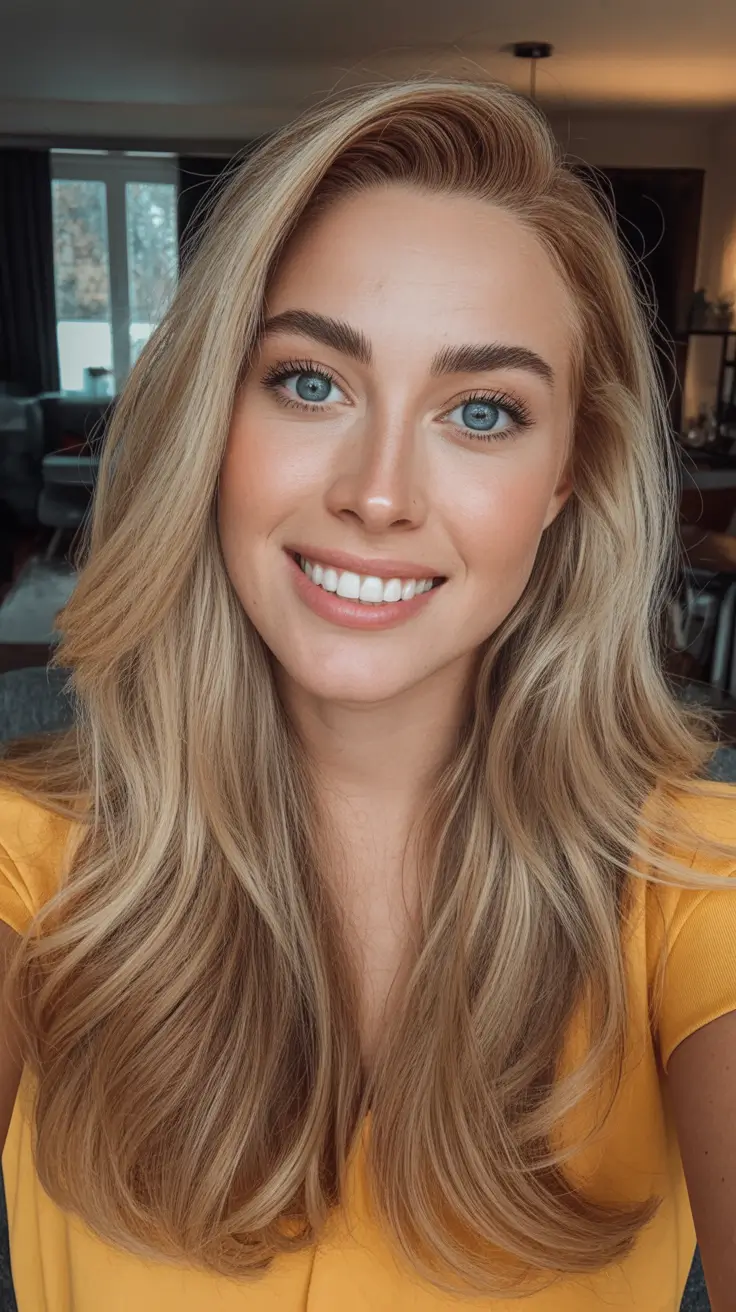 Winter 2025-2026 Haircuts and Color Ideas Honey Blonde with Soft Layers