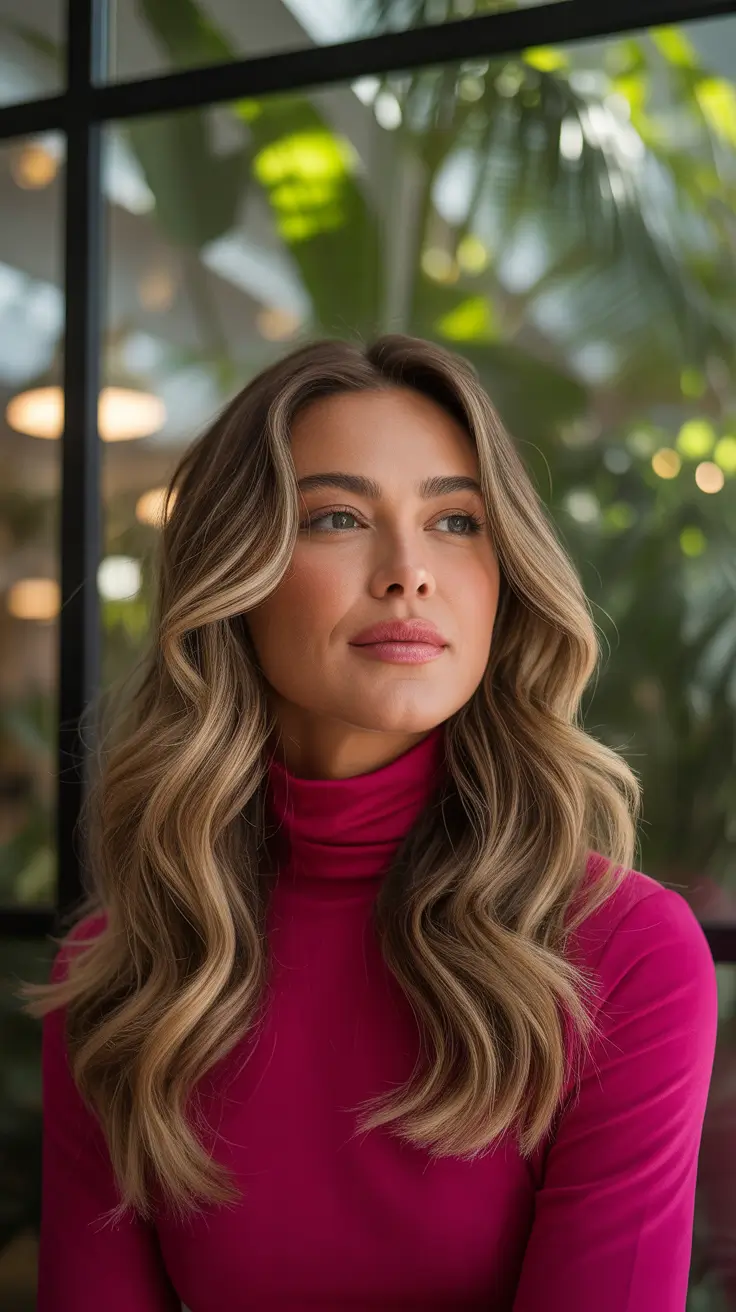 Winter 2025-2026 Haircuts and Color Ideas Soft Golden Balayage with Voluminous Waves