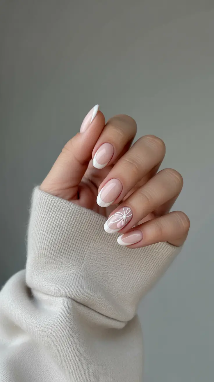 Winter Acrylic Nails 2025–2026 Soft French Whisper