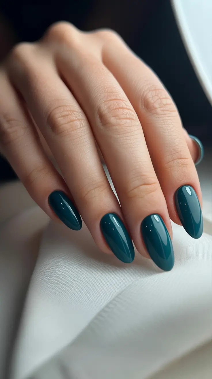 winter almond nails ideas 2025-2026 Teal Whisper