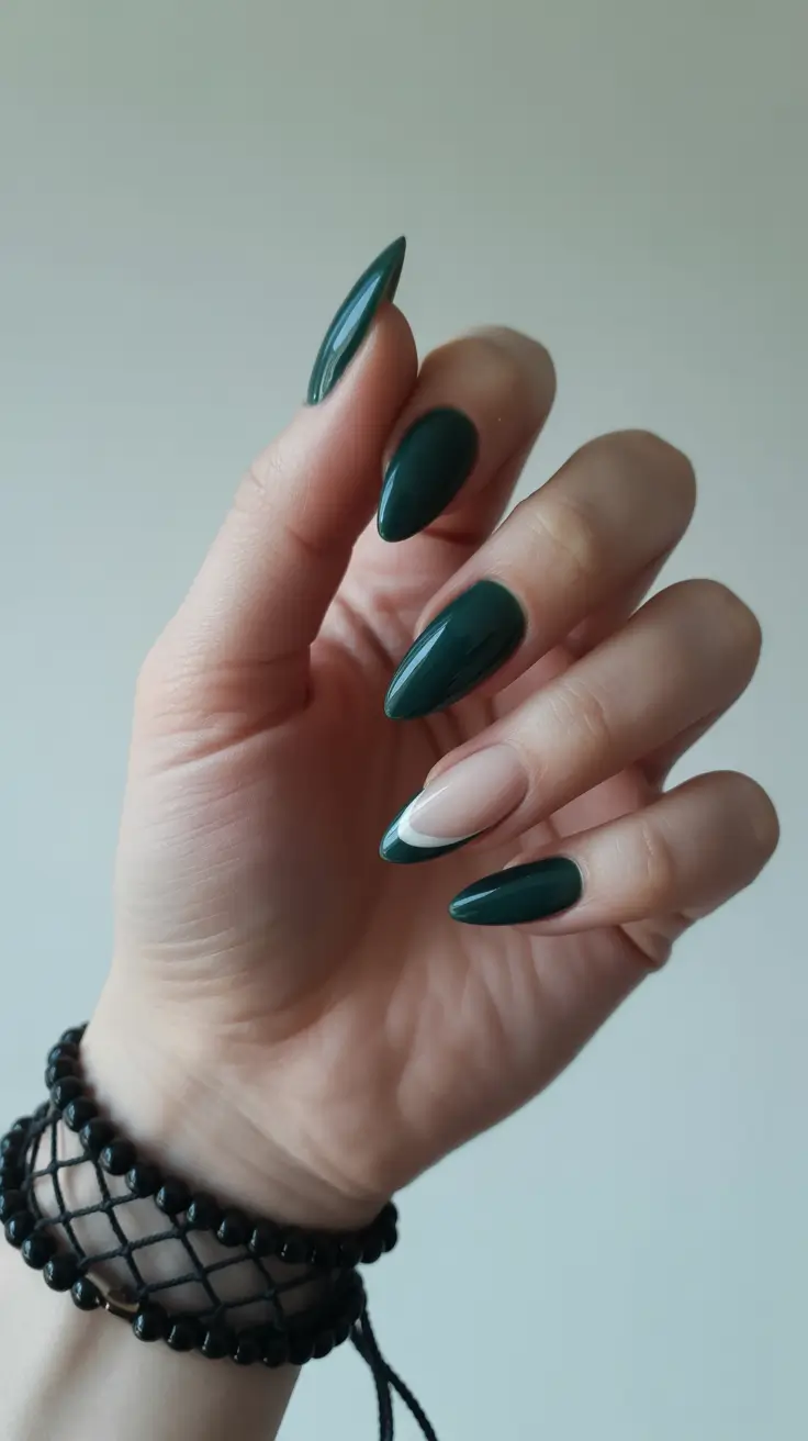 winter almond nails ideas 2025-2026 Forest Muse