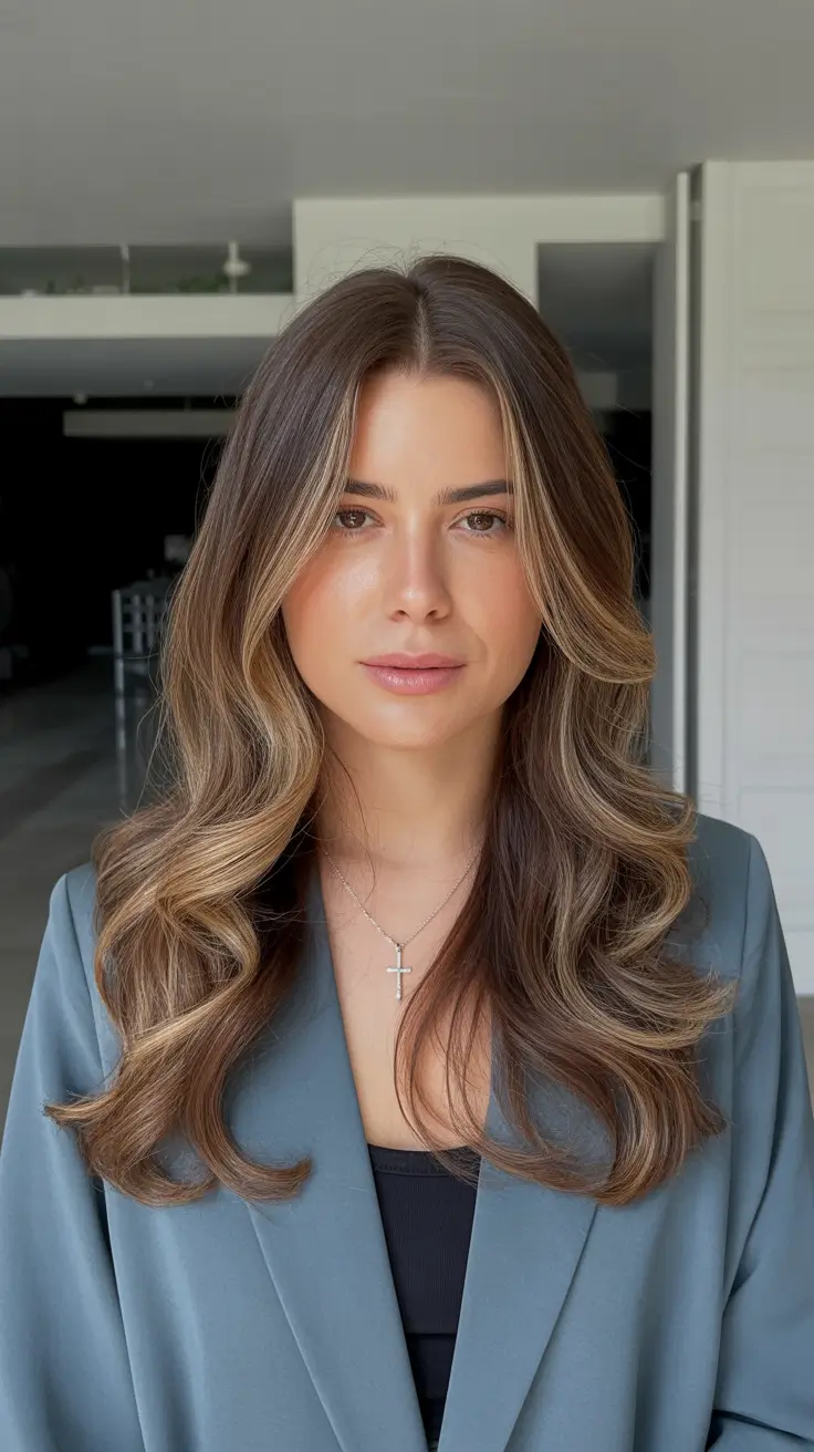 Winter Hair Colors 2025-2026 Trends & Styles Soft Money-Piece Brunette