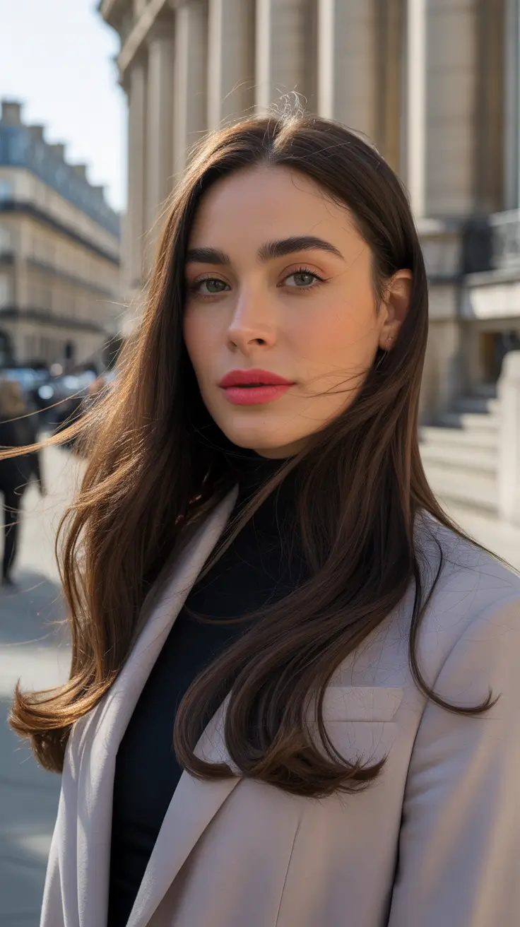 Winter Hair Colors 2025-2026 Trends & Styles Parisian Brown Flow