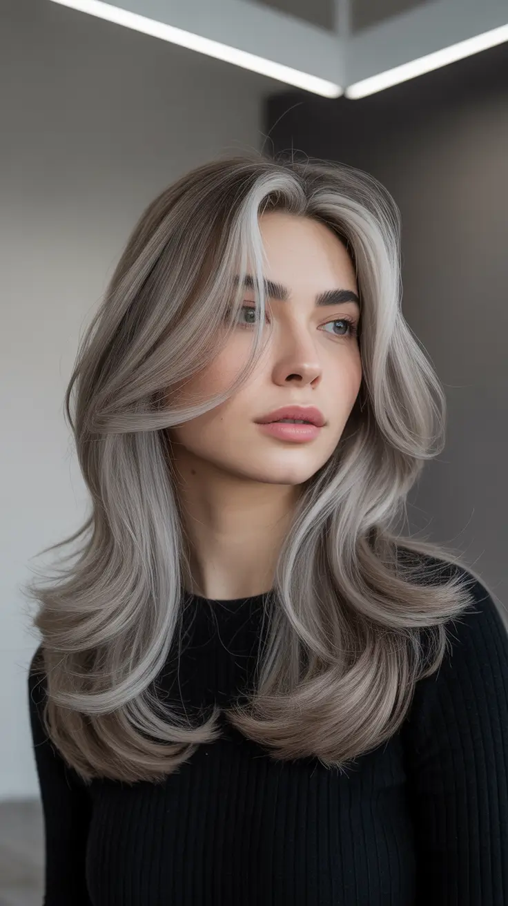 Winter Hair Colors 2025-2026 Trends & Styles Silver Frost Layers