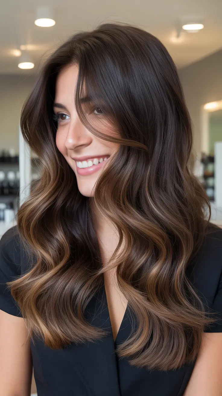 Winter Hair Colors 2025-2026 Trends & Styles Cocoa Dimension Balayage