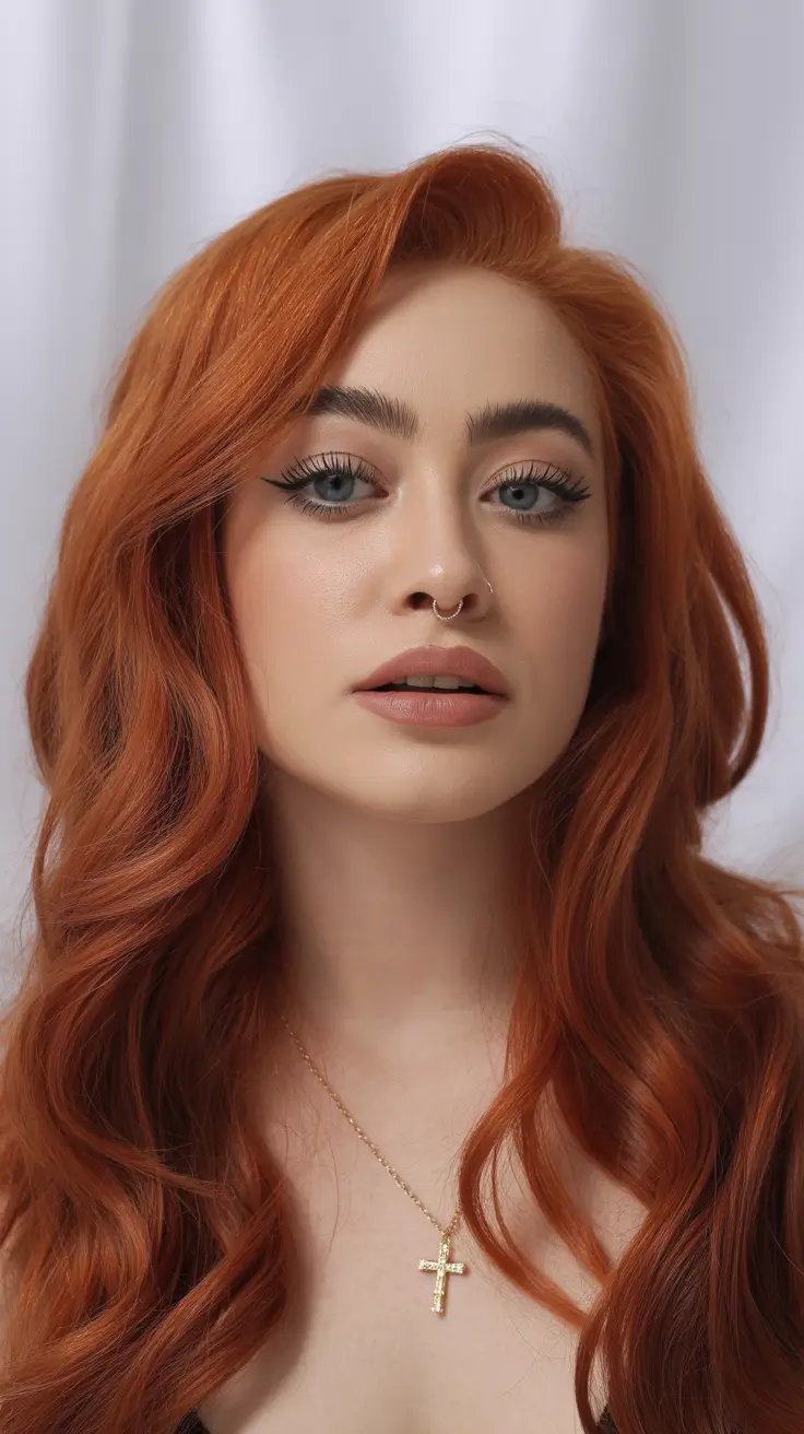 winter hair colors auburn ideas 2025-2026 Bright Pumpkin Spice Auburn