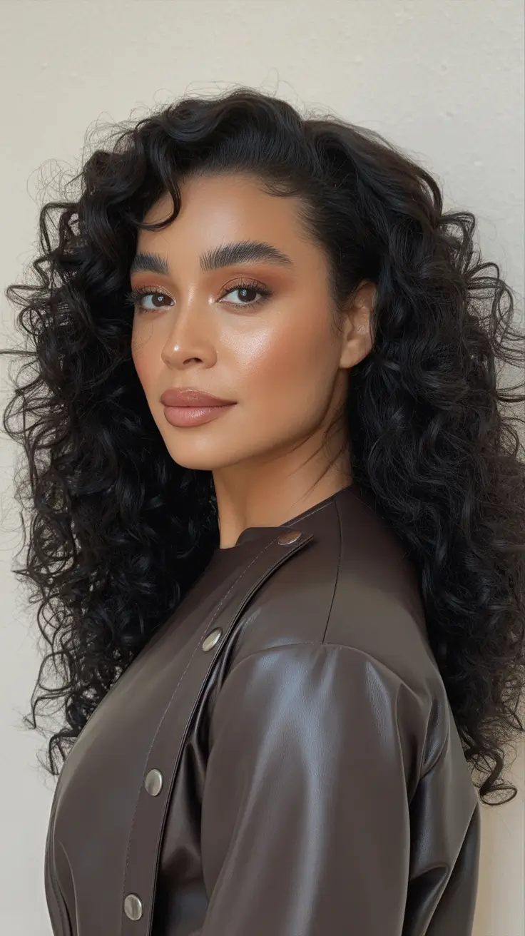 winter hair colors dark skin ideas 2025 - 2026 Dark Chocolate Curls