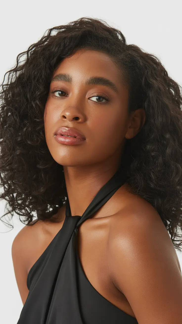 winter hair colors dark skin ideas 2025 - 2026 Natural Curls with Espresso Depth