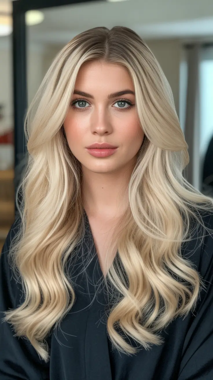 winter hair colors for blondes ideas 2025 - 2026 Classic Cream Blonde Elegance