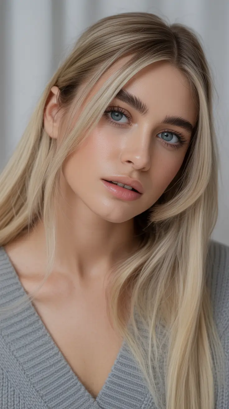 winter hair colors for blondes ideas 2025 - 2026 Subtle Beige Blonde Shine