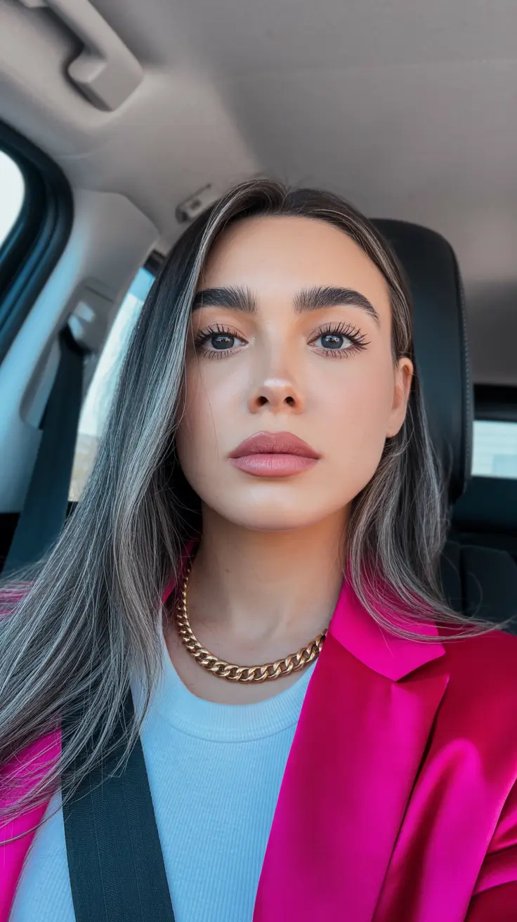 winter hair colors for brown hair ideas 2025 / 2026 Smoky Ash Brown Elegance