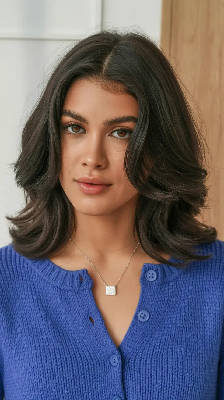 winter hair colors for brown hair ideas 2025 / 2026 Soft Layered Espresso Lob