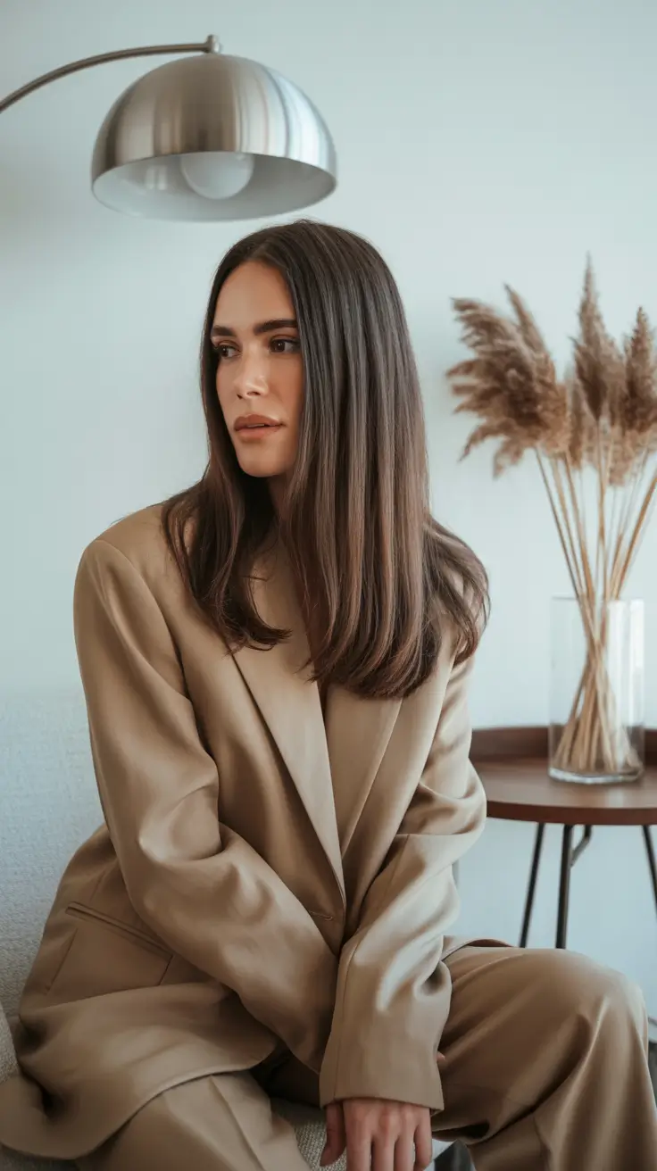 winter hair colors for brunettes ideas 2025-2026 Soft Mocha Layers