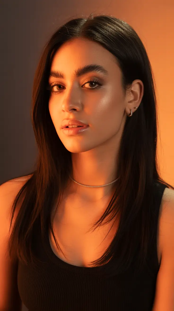 winter hair colors for brunettes ideas 2025-2026 Amber Espresso Straight