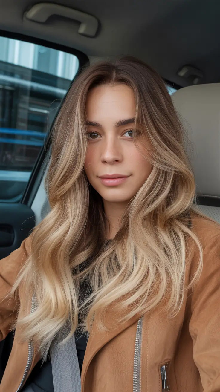 winter hair colors highlights ideas 2025 - 2026 Sand Beige Balayage Flow