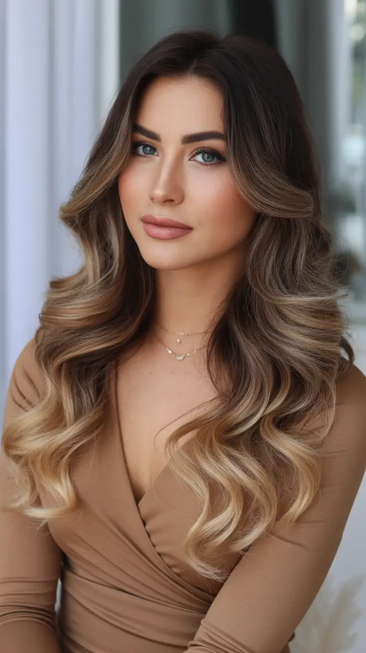 winter hair colors highlights ideas 2025 - 2026 Honey Melt Balayage