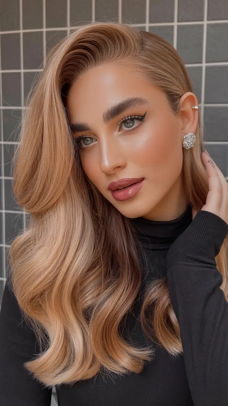 Winter Haircuts 2025-2026 Trends & Styles Golden Blonde Glam Waves