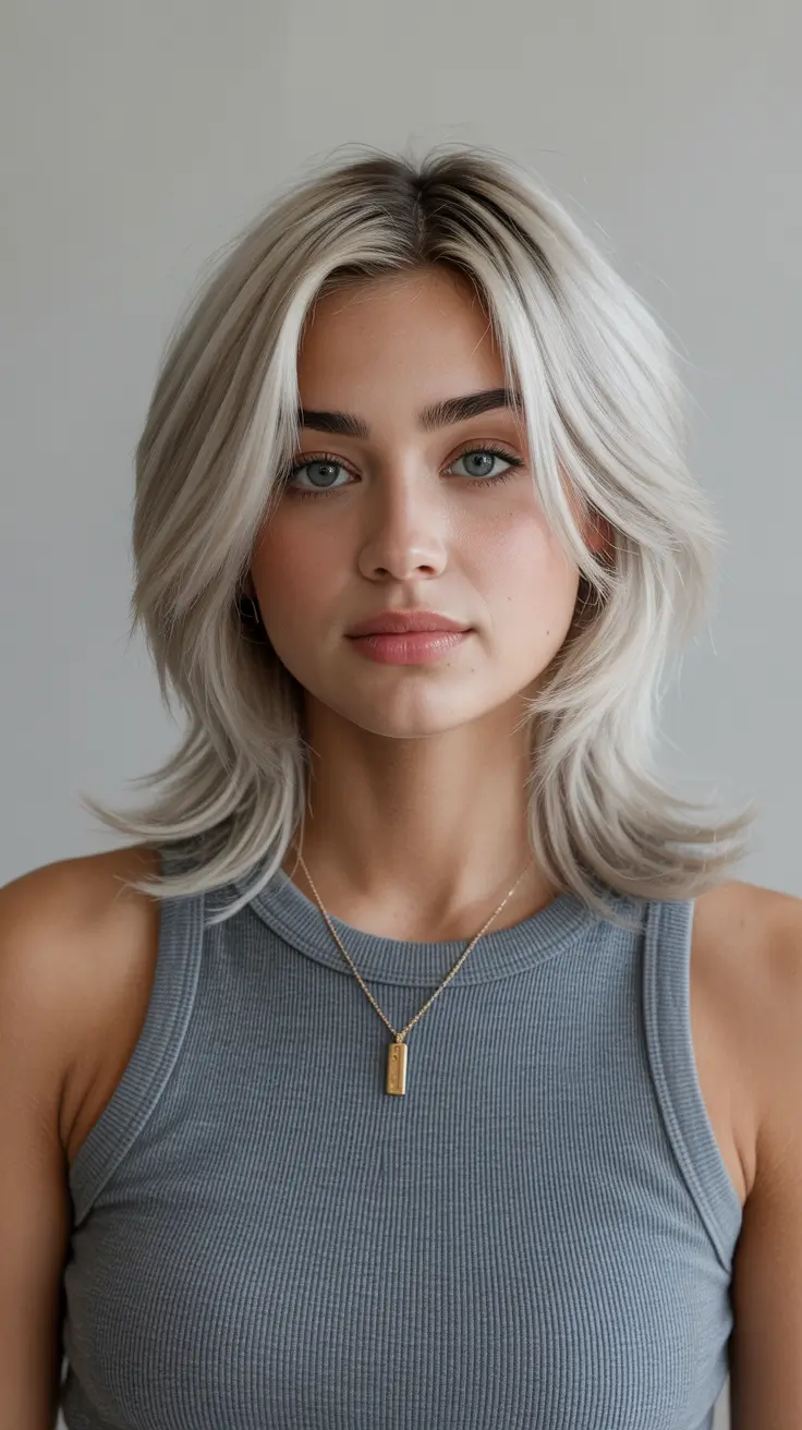 Winter Haircuts for Round Faces 2025-2026 Style Guide Icy Layered Shag