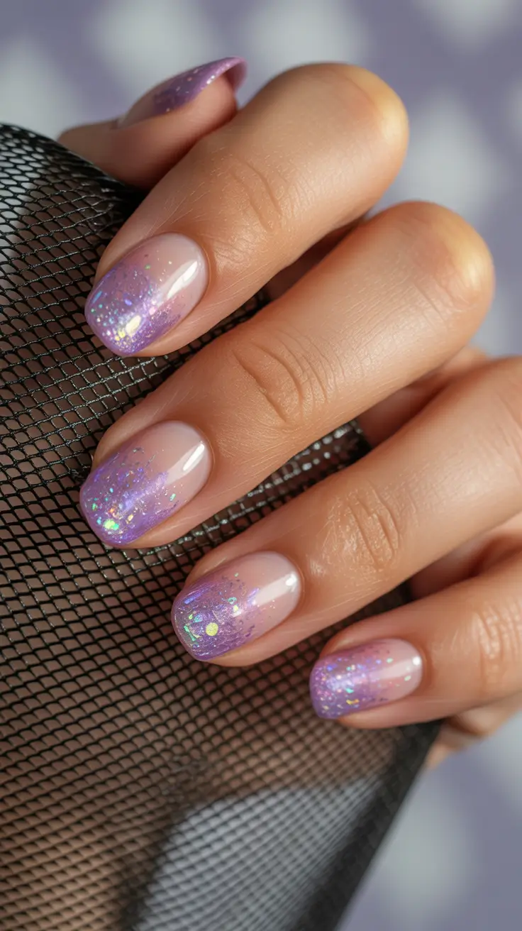winter nails ideas 2025 - 2026 Lavender Frost