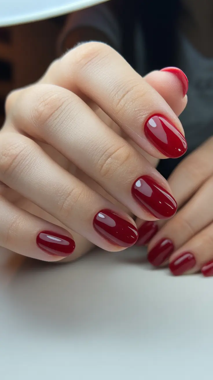 winter nails ideas 2025 - 2026 Crimson Charm