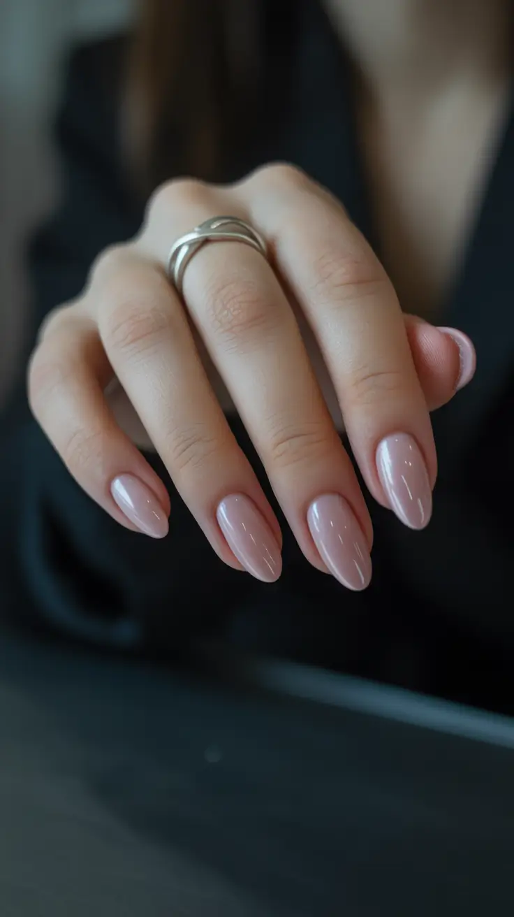 winter nails ideas 2025 - 2026 Soft Nude Minimalism