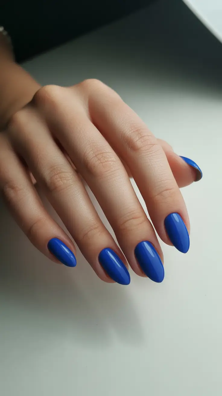 winter nails ideas 2025 - 2026 Electric Sapphire