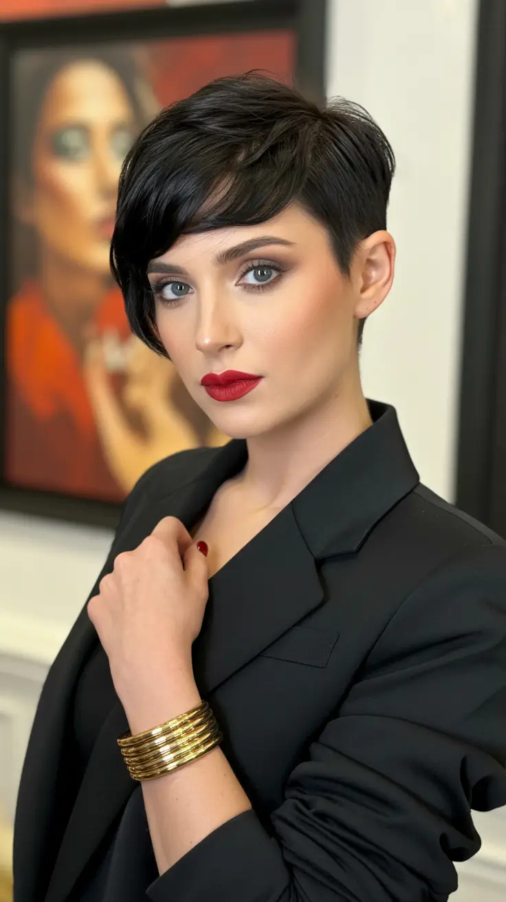 Winter Pixie Haircuts 2025-2026 Trends Jet Black Confidence Pixie