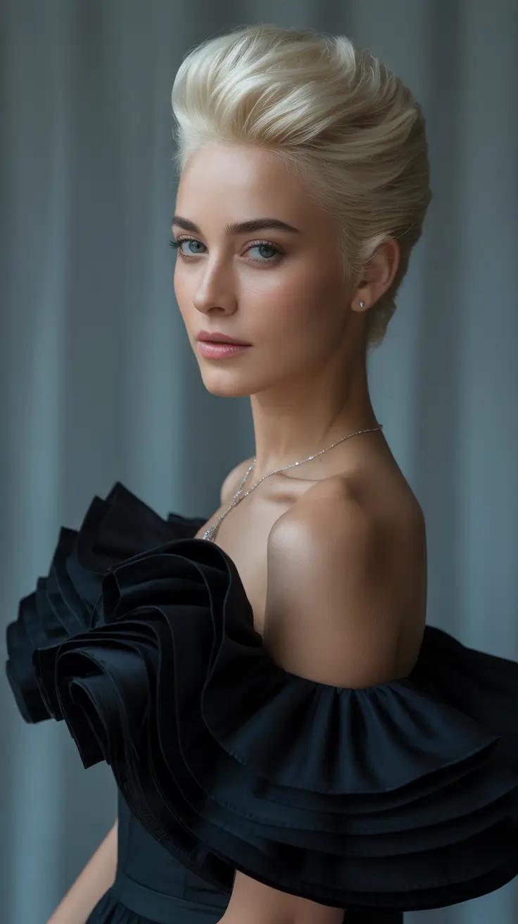 Winter Pixie Haircuts 2025-2026 Trends Elegant Platinum Volume Pixie