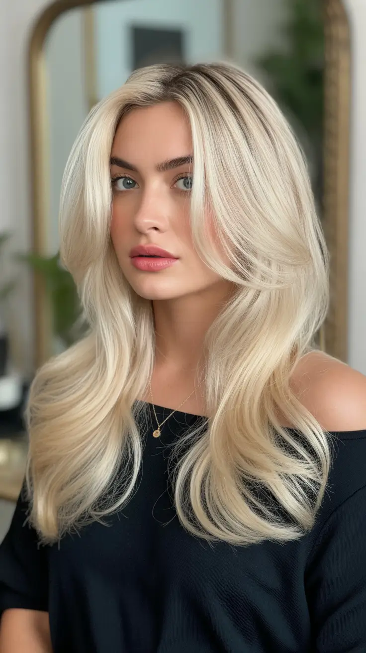 2026 hair color ideas Pearl Platinum Layers