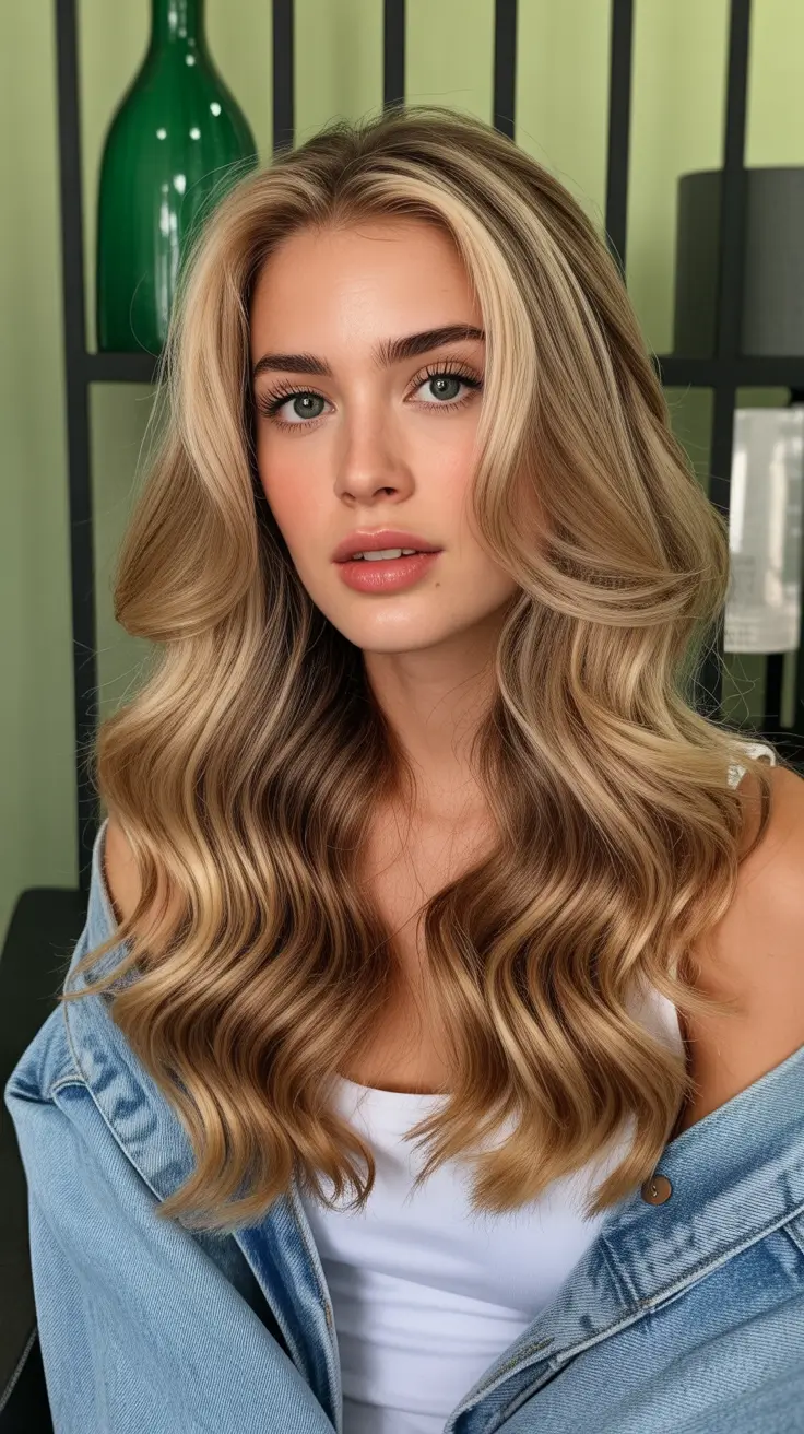 2026 hair color ideas Honey Bronde Waves