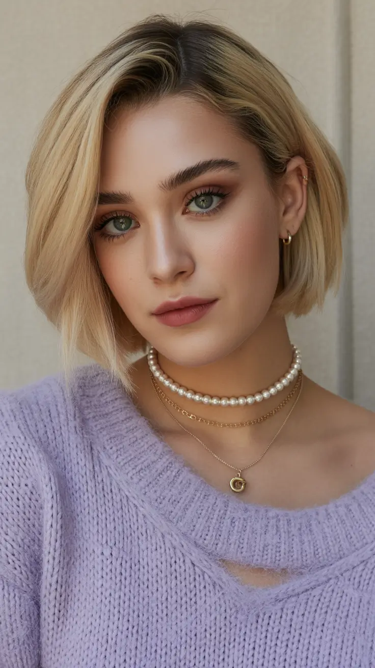 2026 hair color ideas Vanilla Blonde Bob