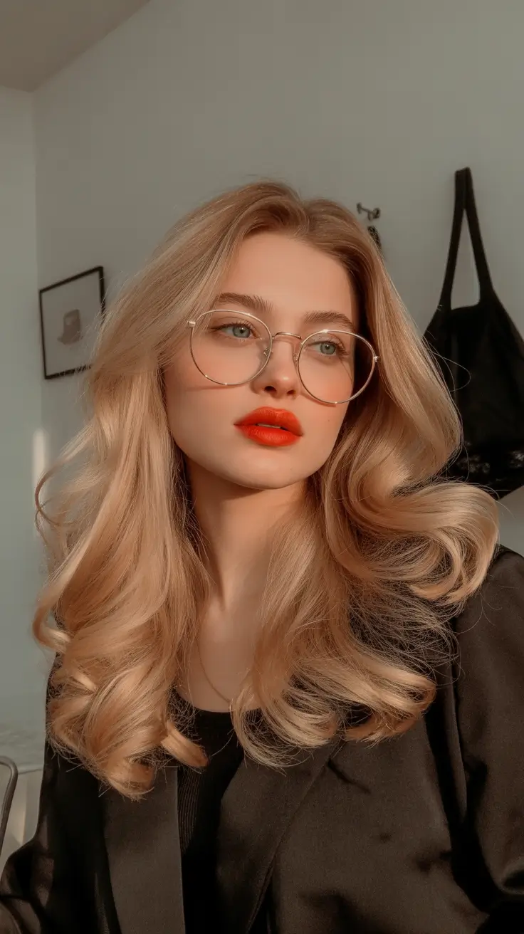 2026 hair color ideas Golden Champagne Curls