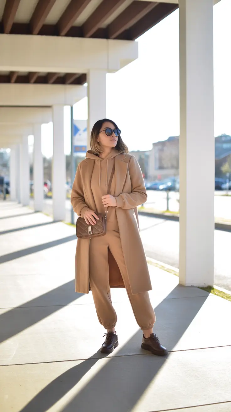 Airport travel outfits 2026 Camel Dream Transit