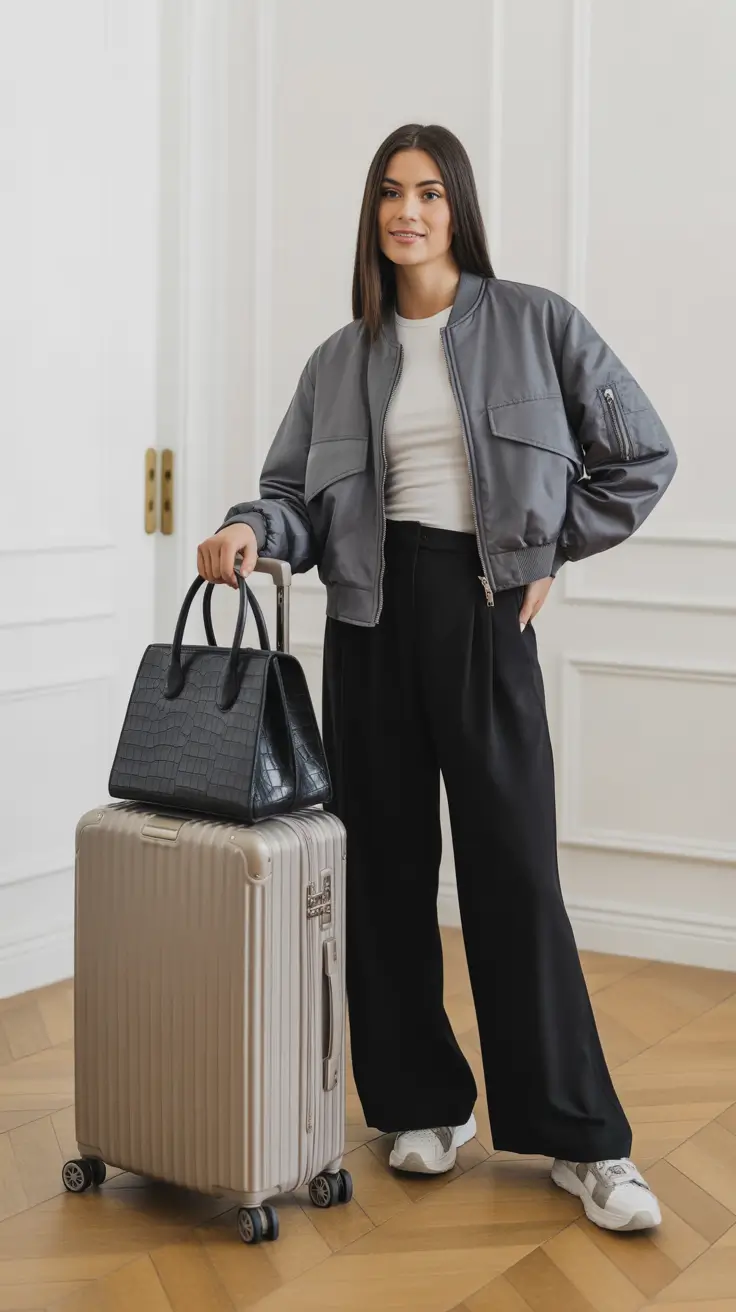 Airport travel outfits 2026 Effortless Edge with City Energy