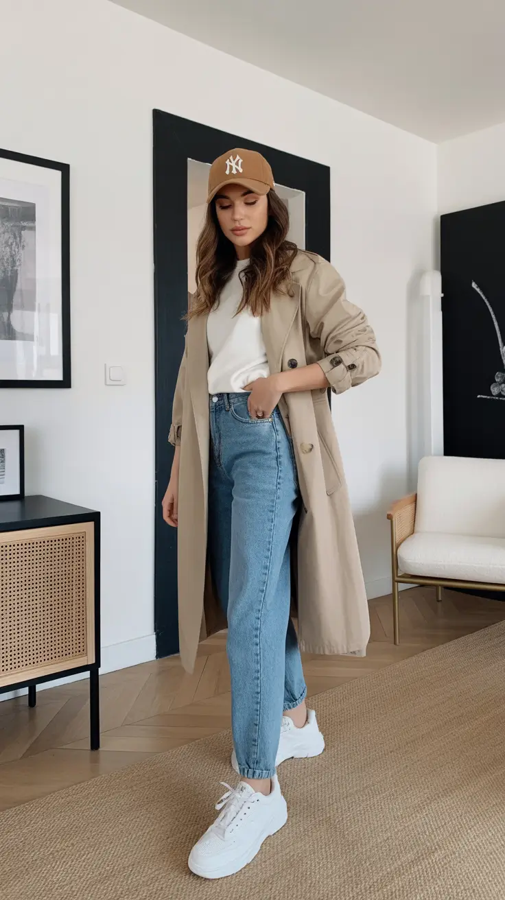 Airport travel outfits 2026 The Classic Trench Reimagined