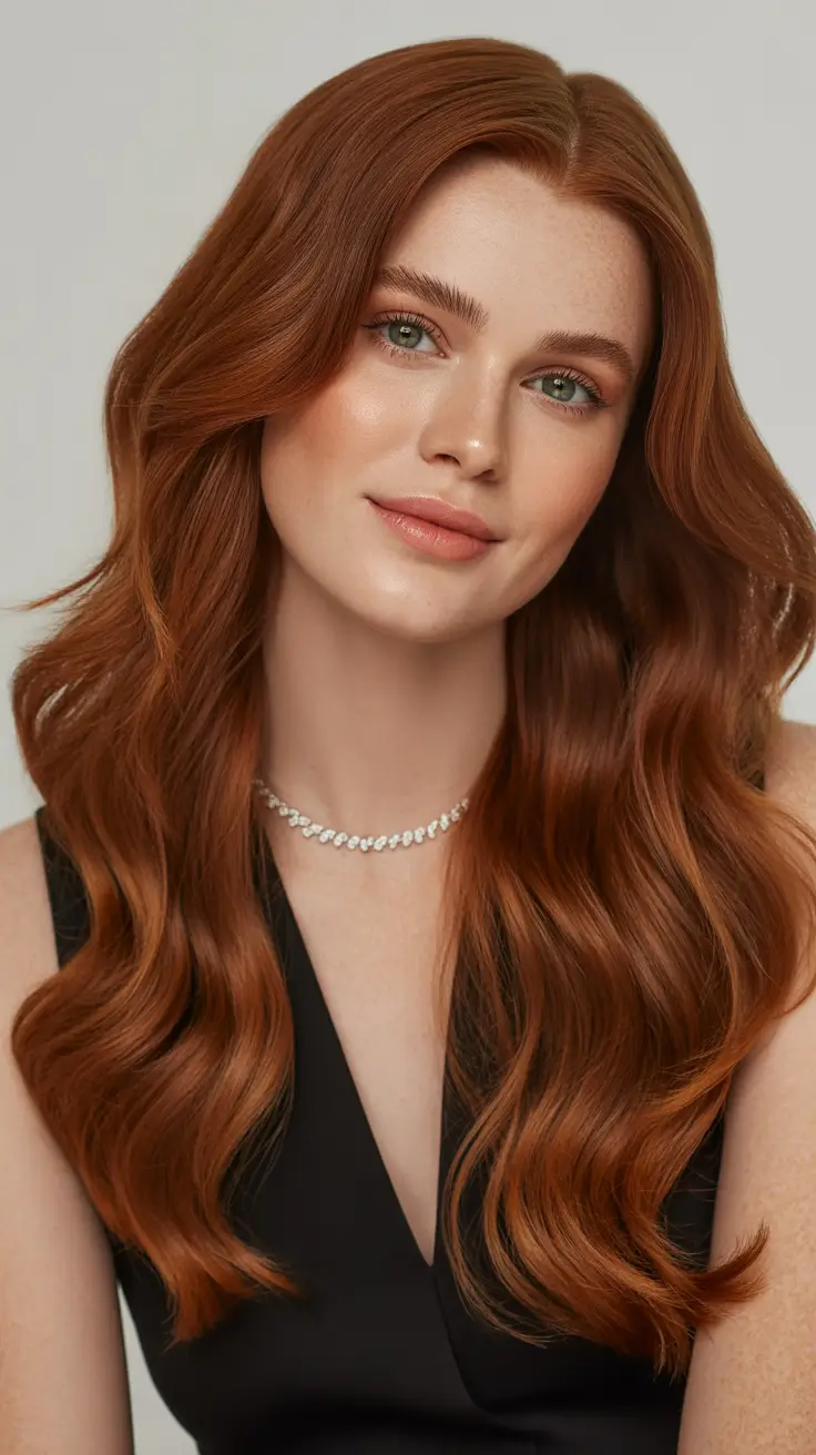Auburn hair color 2026 guide Rich Auburn Elegance with Chocolate Depth